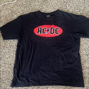 AC/DC Black T-Shirt with Red Logo